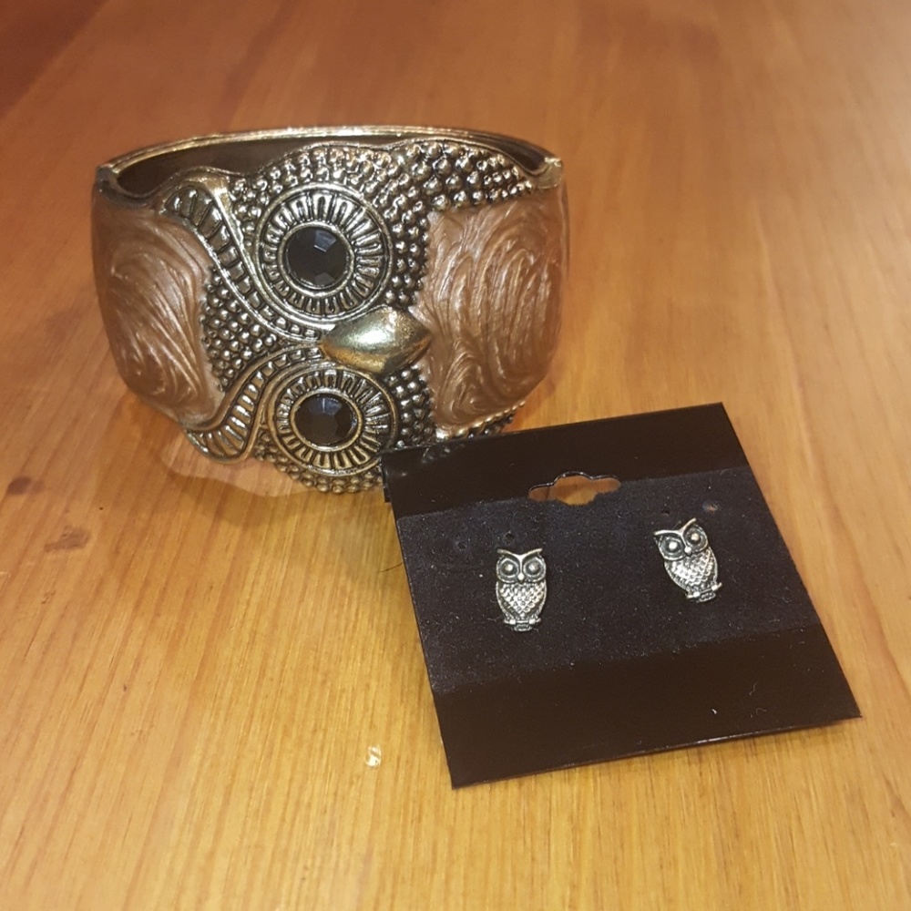 Owl Bracelet & Earring Set